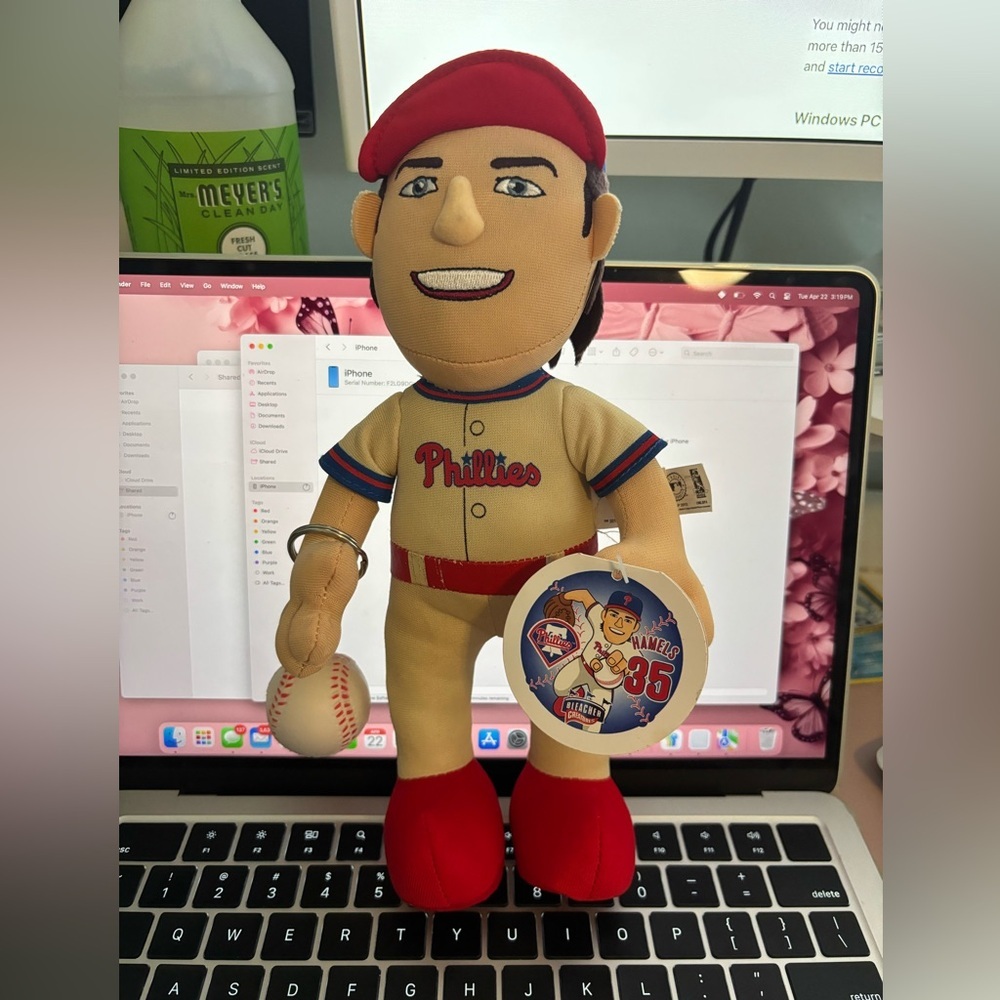 Phillies Plush Toy with Baseball Keychain